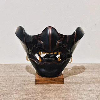 Máscara Tática de Meio Rosto Ghost of Tsushima Máscara de Guerreiro Ninja de Resina Meio Rosto Inferior Estilo Funcional