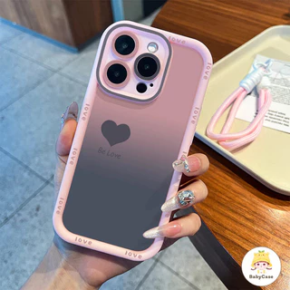 Capinha Capa de Silicone Padrão de amor Anti queda para IPhone XR 11 12 13 14 15 16 17 Pro MAX 14 15 16 Plus