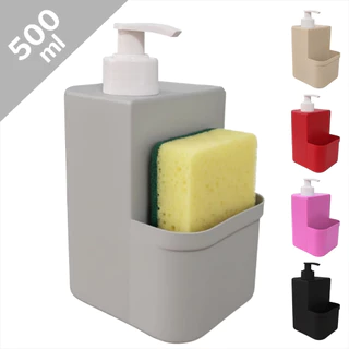 Porta Detergente e Esponja 500ml Distribuidor Sabão Líquido Dosador Utensílio Cozinha