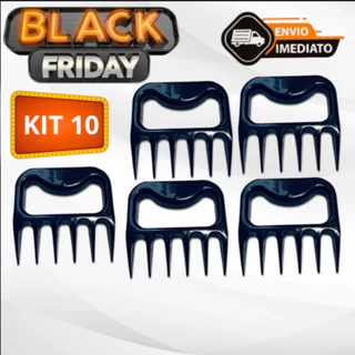 Kit 10 Garra Urso para Churrasco Pata Resistente Desfiador Carnes Frango Saladas Envio Imediato