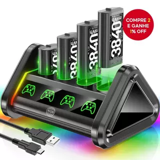 OIVO 4 Pacotes de Baterias Recarregáveis para Controle Xbox Series X/S/One X/S/Elite com Base Carregadora