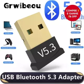  Adaptador USB Bluetooth 5.5 para áudio de laptop, computador, transceptor sem fio, dongle wifi, adaptador Ethernet.