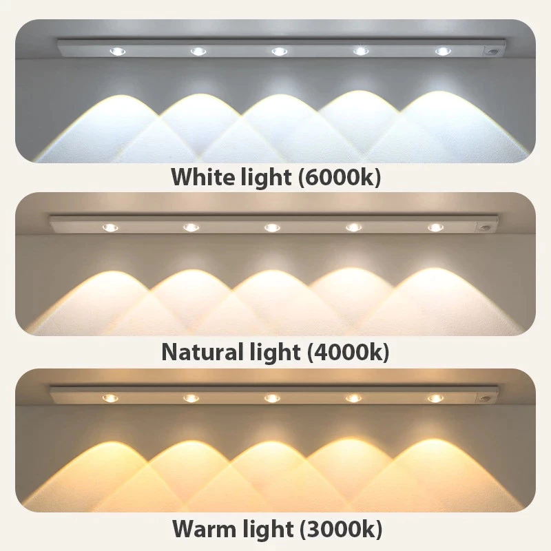 Luz LED sendo carregada via cabo USB