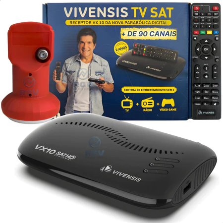 Kit Receptor De Tv Vivensis VX10 TV Sat + Lnbf Simples