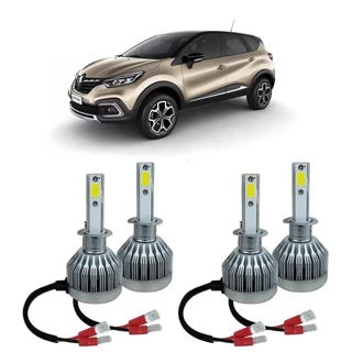 Kit 4 Lampada Super LED Farol Captur 2017 2018 2019 6000k H1