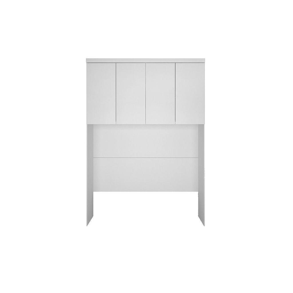 Modulado de Quarto Armário Ponte Aéreo Casal/Queen 167cm Rizon/Linea c/ 4 Portas Neve - Novo Horizonte