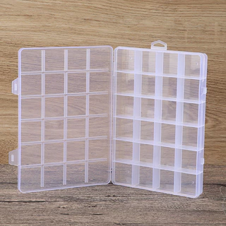 Caixa Organizadora Plástica 19x13x1.8cm Maleta Box 24 Divisórias para Joias, Bijuterias e Miçangas em Oferta na Shopee