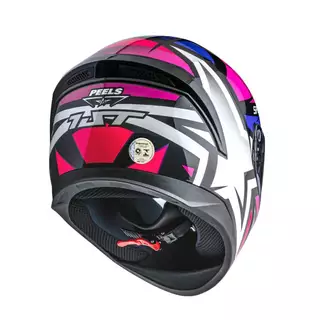 Capacete Fechado Spike II 1ST Preto Pink Peels