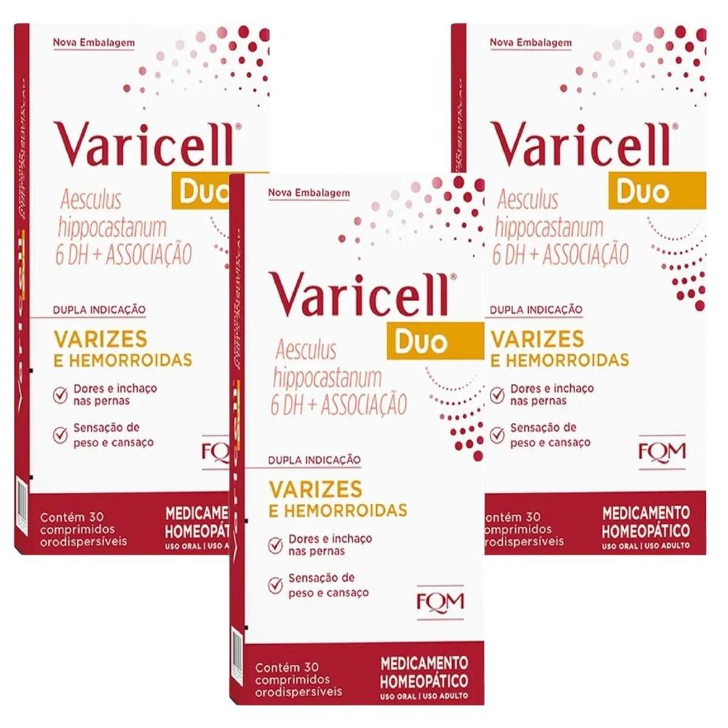Kit Varicell Duo Com 3 Caixas De 30 Comprimidos Orodispersíveis Cada ...