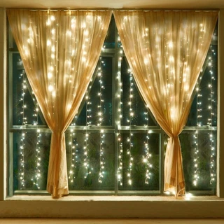 Cortina 300 LED Iluminação 3x3 Metros Luzes De Fada USB Para Decorações De Natal em Oferta na Shopee