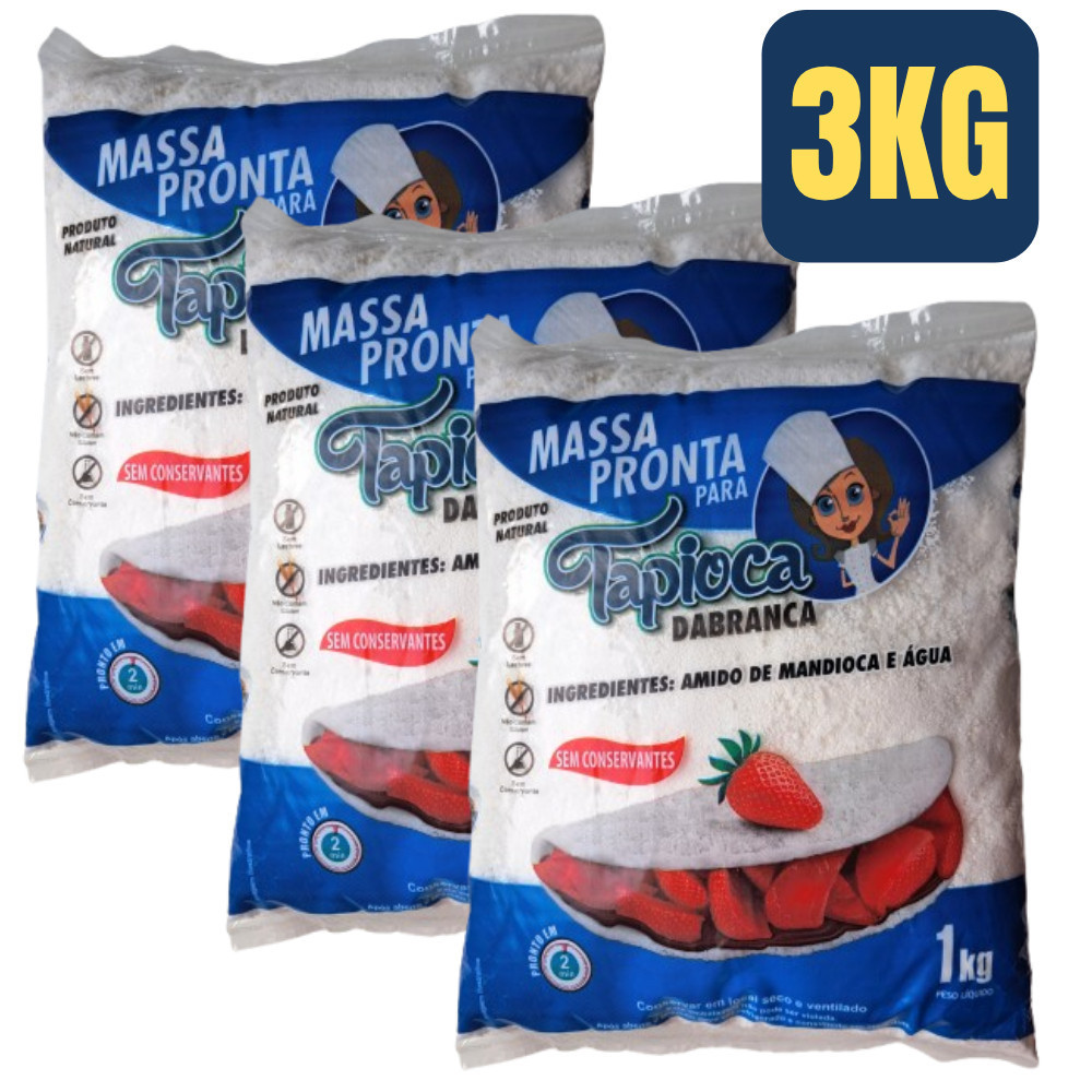 Tapioca Massa Pronta 3kg – Sabor Autêntico | Shopee Brasil