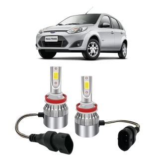 Par Lampada Super LED Farol de Milha Fiesta Rocam 2010 2011 2012 6000k H11