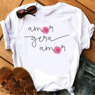 Camiseta Casual Algodão Tshirt blusinha leão moda jovem feminina camiseta Tshirt Premium Unissex