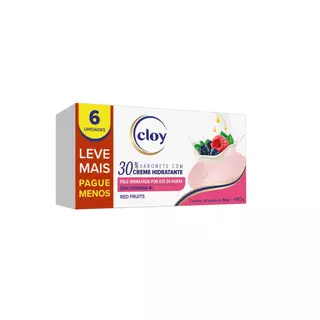 Sabonete Em Barra Cloy Red Fruits Com 6 Unidades De 80g Cada