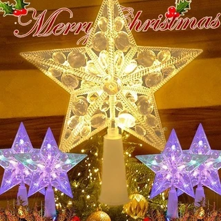 Lâmpada Led De Estrelas Para Topper De Árvore Brilhante De Natal-Colorida , Durável , Moda-Luzes Noturnas Brilhantes