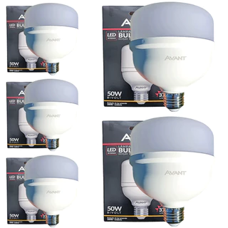 Kit 5 Lâmpadas LED Avant Bulbo 50W Bivolt 3000K E27 Amarela em Oferta na Shopee