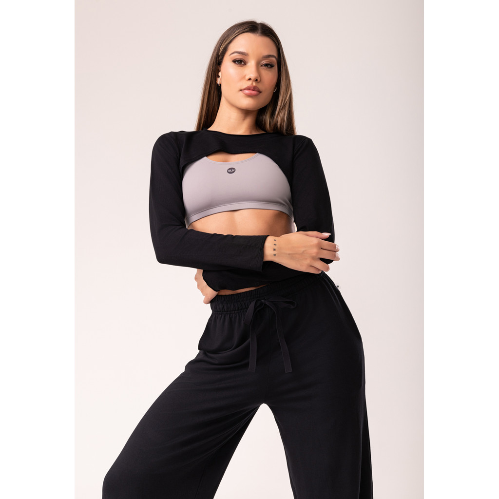 CROPPED BOLERO FITNESS MOLETINHO OASIS DLK | Shopee Brasil