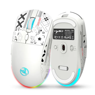 Mouse Sem Fio RGB Recarregável 2.4G com Iluminação Bluetooth para iPad, Tablet e Laptop