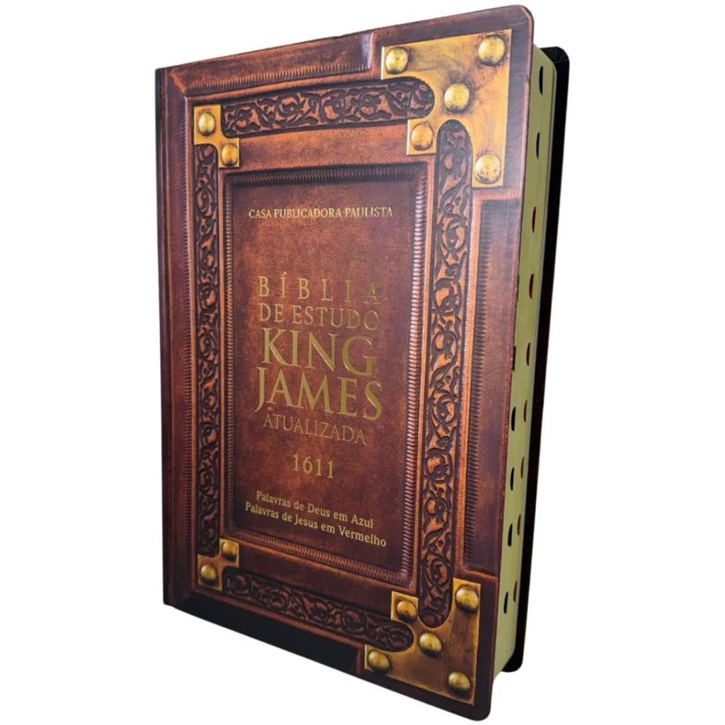 Bíblia Sagrada King James De Estudo Couro Marrom Kja 1611 | Shopee Brasil
