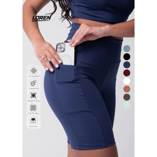 Short Academia Fitness Feminino Com Bolso e Cintura Alta Zero Transparencia em Oferta na Shopee