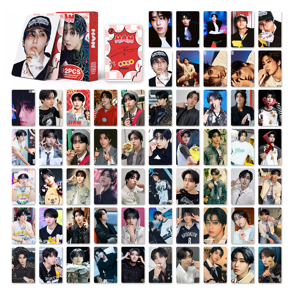 92 Unidades/Caixa STRAYKIDS SOLO HAN Photocards KPOP LOMO Cartão