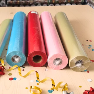 Bobina Rolo Papel Presente Embrulho de Natal Diversas Cores Resistente Grosso Atacado - 100 metros