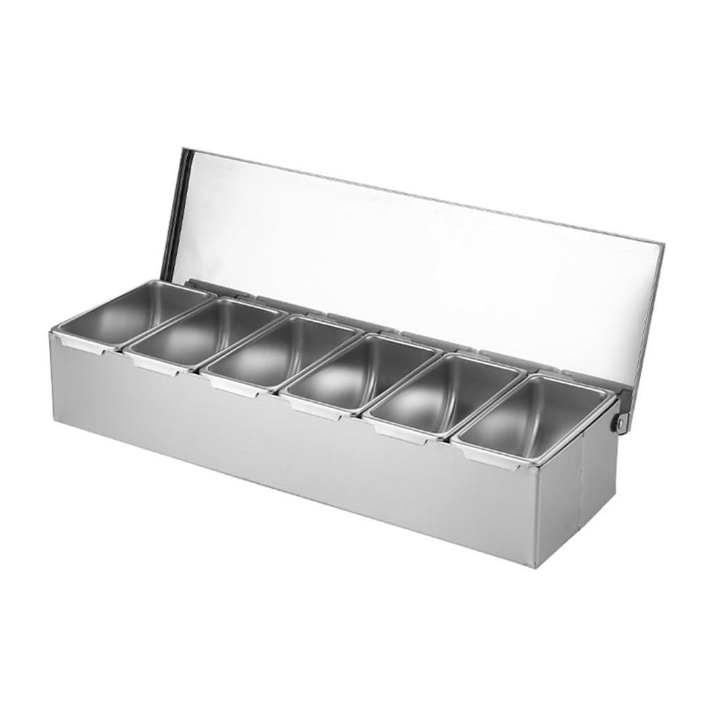 CONDIMENTADOR DE ALIMENTOS INOX 6 CUBA DE ALUMINIO