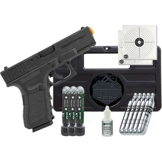 Pistola Airgun Pressão Co2 Rossi G11 6mm | Kit Maleta + 5 CO2 + 3 Tubetes 6mm + Alvo + Óleo