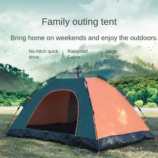 Barraca automática dobrável para acampamento ao ar livre 3-4 pessoas praia simples barraca aberta rápida em Oferta na Shopee
