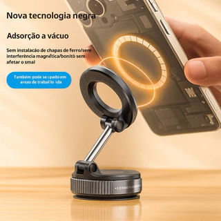 Suporte Magnético Forte Para Telefone Carro Design Dobrável 360 ° A Vácuo Ajustável multicenários