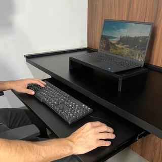 Suporte Deslizante Retrátil para Teclado e Mouse – Design Inteligente para Ambientes Modernos