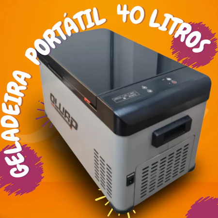 Geladeira Portátil 40 litros Para Caminhão Van Camping carros lanchas 40 Litros Quadrivolt OLUAP
