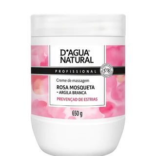 Creme D’Água Natural Para Corpo Rosa Mosqueta e Argila Branca Profissional 650g em Oferta na Shopee