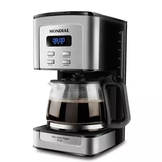 Cafeteira Elétrica Dolce Arome Digital Mondial 800W Preto/Inox C-44-32X-SDI - 127V