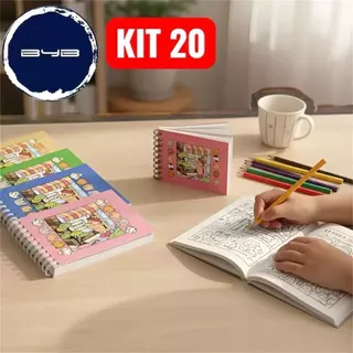 KIT Ate 20 Livro de Colorir Capa Dura cute 50 Folhas Caderno de Desenho Pintura Coloring Book infantil -BYB em Oferta na Shopee