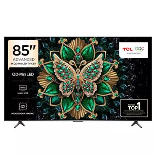 Smart TV 4K TCL QD-Mini LED 85” Polegadas com HDMI 2.1, Dolby Vision IQ, Subwoofer, 144Hz VRR e Wi-Fi - 85C6K em Oferta na Shopee