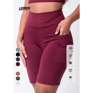 Short Academia Fitness Feminino Com Bolso e Cintura Alta Zero Transparencia em Oferta na Shopee