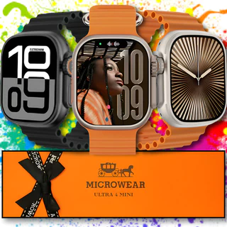 Relógio Inteligente Smartwatch Ultra 4 Mini Microwear Série 11 E Responde MSG GPS Tela Amoled 41mm