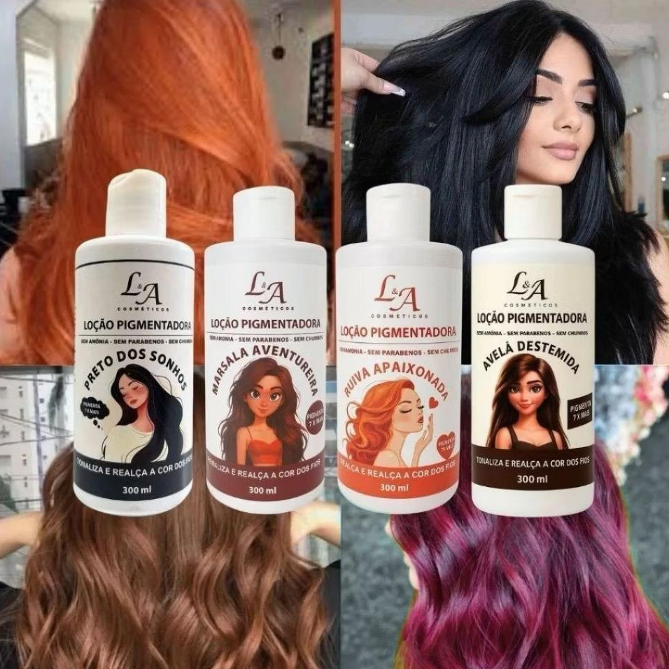 Loção Tonalizante Pigmentadora Shampoo Tonalizante Tinta Sem amônia ...