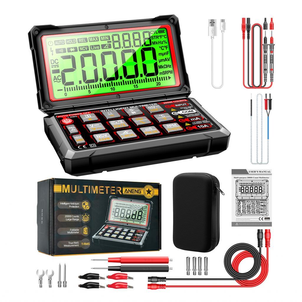 ANENG 623 Car Multimeter Digital 20000 Counts RPM mS PLUSE Engine Dwell ...