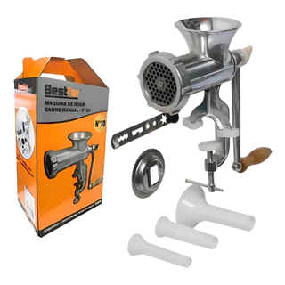 Moedor Carne Bestfer Fazer Hambúrguer Manual Embutidos Linguiça 10mm 