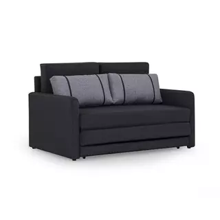 Sofá-Cama Casal 2 Lugares Aurora Herval em Linho Grafite Fechado, 146 cm em Oferta na Shopee