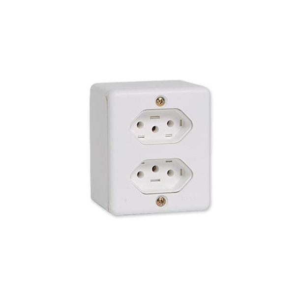 Canaleta Box 2 Tomadas 2PT 10A Ilumi | Shopee Brasil