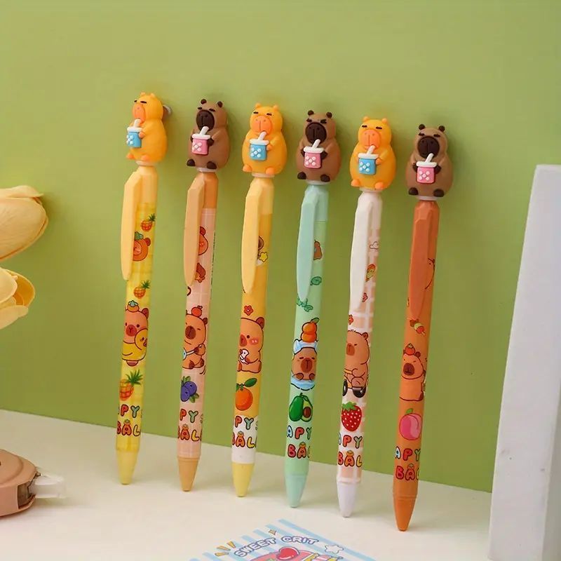 Caneta Capivara Gel Refri - Papelaria Kawaii 