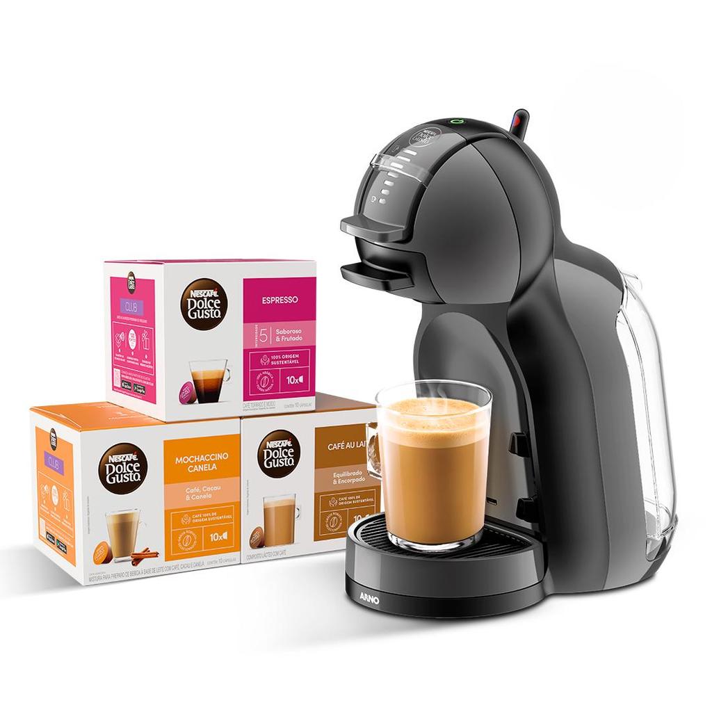 KIT CAFETEIRA NESCAFÉ DOLCE GUSTO MINI ME PRETA 110V + 30 CÁPSULAS