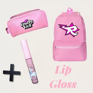 Kit mochila + necessaire turma Emily Vick +Brinde bolsa escola