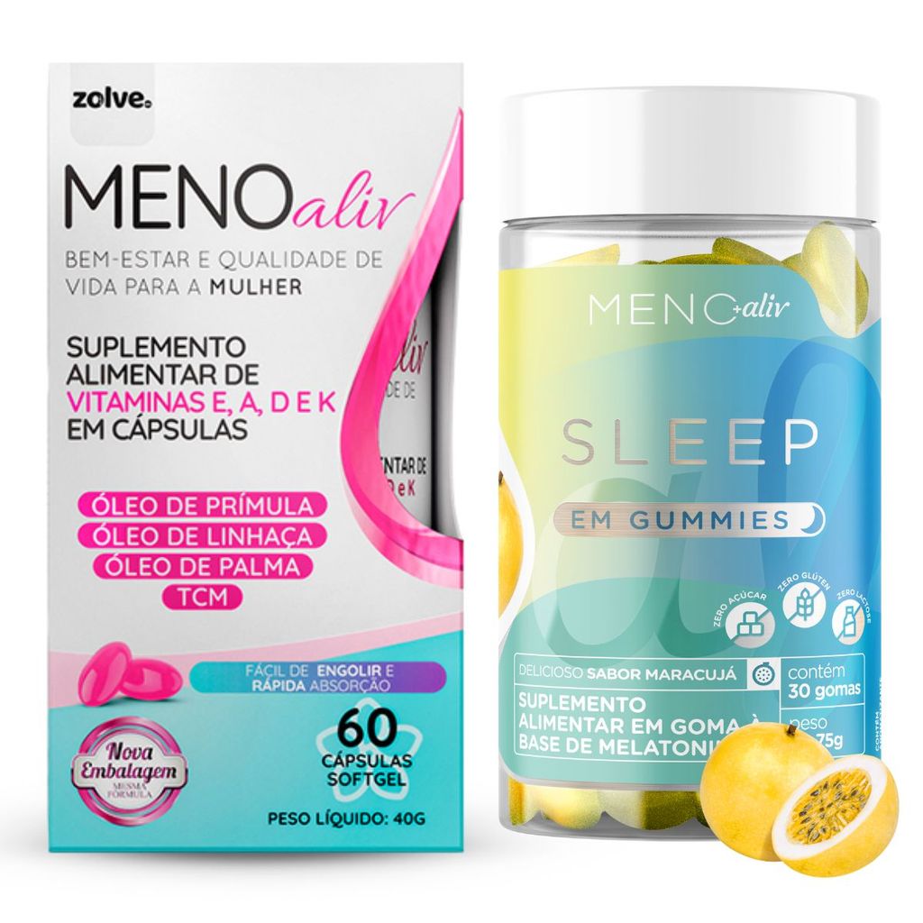 Kit Meno Aliv + Gummie Sleep: Apoio Ao Ciclo Do Sono e Menopausa