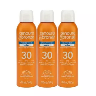 Kit Protetor Solar Cenoura & Bronze 30FPS - 3 Un em Oferta na Shopee