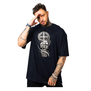 [Camiseta Premium em Algodão Puro]GXG Camisa Religiosa São Bento Estampada 100% Algodão 30.1