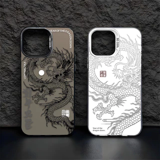 Capa Para Samsung S24 Plus S23 FE S23 Ullta S21 S22 S20 A56 A55 A54 A16 A15 A35 IMD Luxo Fosco Dragão Starful